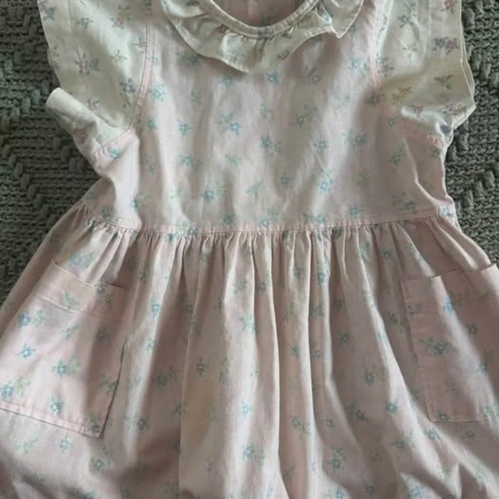 OshKosh B'gosh Girls 4T Pink Floral Dress Vintage Prairie Made in USA